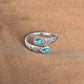 ✨ Vintage verstelbare open ring met een druppelvormige - lichtgevende zirkoon