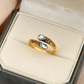 ✨ Vintage verstelbare open ring met een druppelvormige - lichtgevende zirkoon