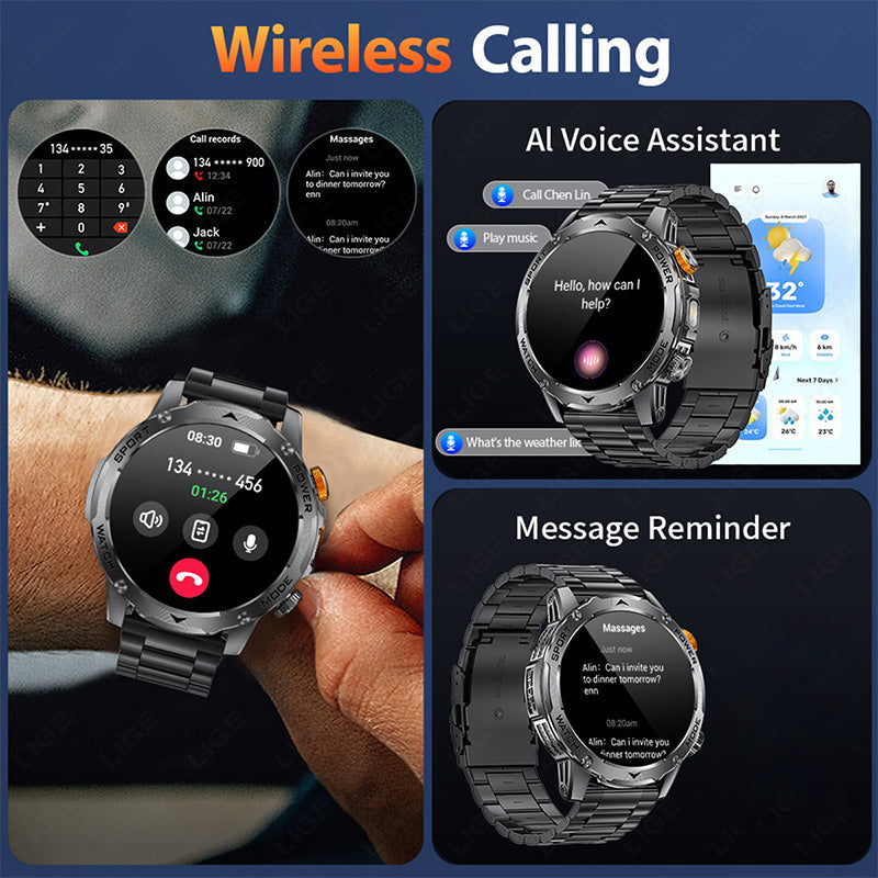 ⌚Smart Bluetooth-sporthorloge met 1000 mAh-batterij🏆