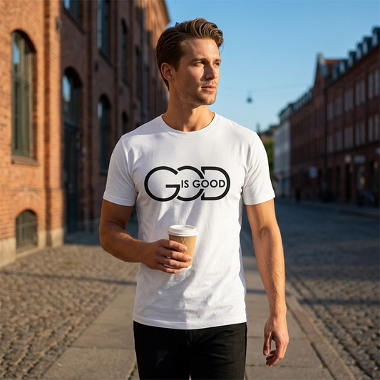 👕 Heren-T-shirt met korte mouwen — “GOD is Good”