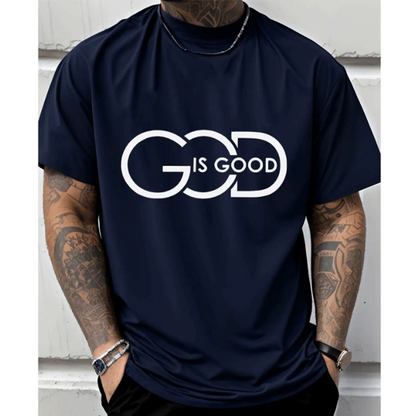 👕 Heren-T-shirt met korte mouwen — “GOD is Good”
