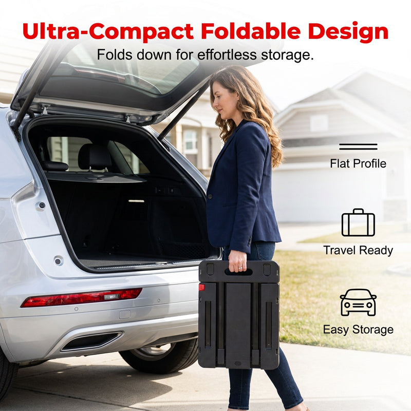 🛒 NU 50% KORTING! 💪 Opvouwbare, stille kruiwagen – draagvermogen van 150 kg & telescopische handgreep – perfect voor verhuizingen, boodschappen en opslag 🏠