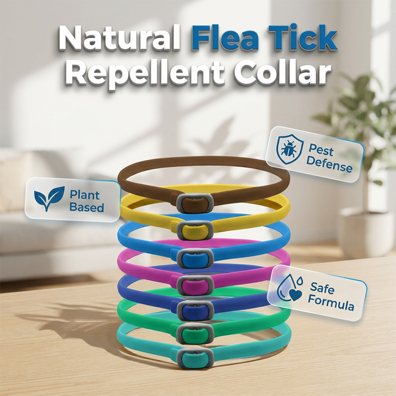 🛡️ Bescherm Je Huisdier Natuurlijk – Vlooien & Teken Halsband met Etherische Oliën 🌿
