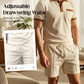 🔥 Zomerse, casual tweedelige set van wafelbreisel voor heren 🩳