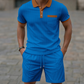 🔥 Zomerse, casual tweedelige set van wafelbreisel voor heren 🩳