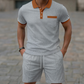 🔥 Zomerse, casual tweedelige set van wafelbreisel voor heren 🩳