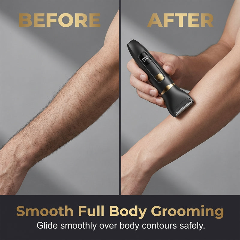 ⚡️3-in-1 Elektrische Trimmer & Scheerapparaat voor Mannen en Vrouwen - Lichaam, Neus & Haar - met LED Display