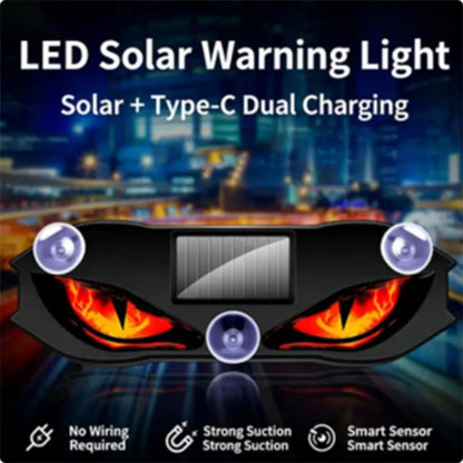 🚗🔆 LED-waarschuwingslamp voor auto's op zonne-energie – werkt op zonne-energie, water- en stofdicht, gaat automatisch aan als het donker wordt 🔥🛡️