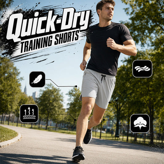🩳 Sneldrogende sportshorts voor heren met zakken met ritssluiting