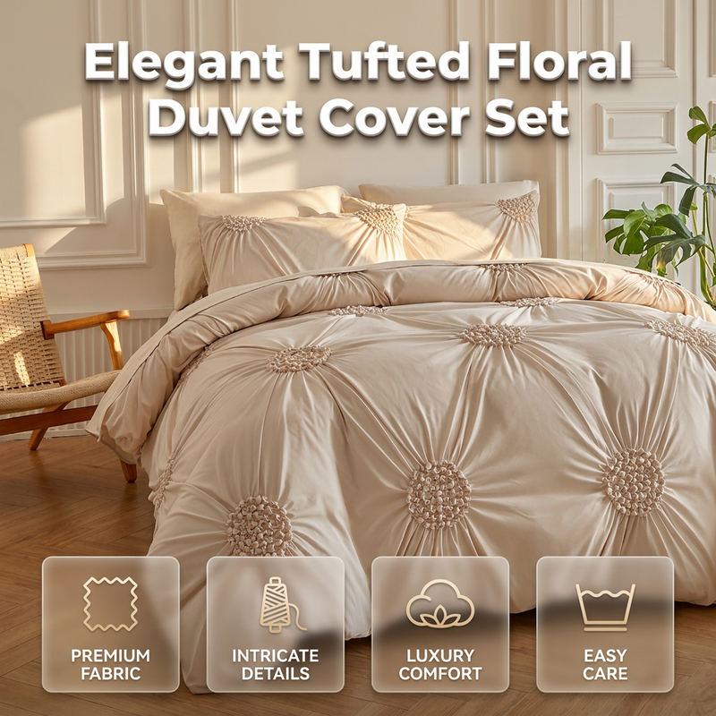 🛏️ Elegant Duvetovertrek met Luxe Plooidetails ✨