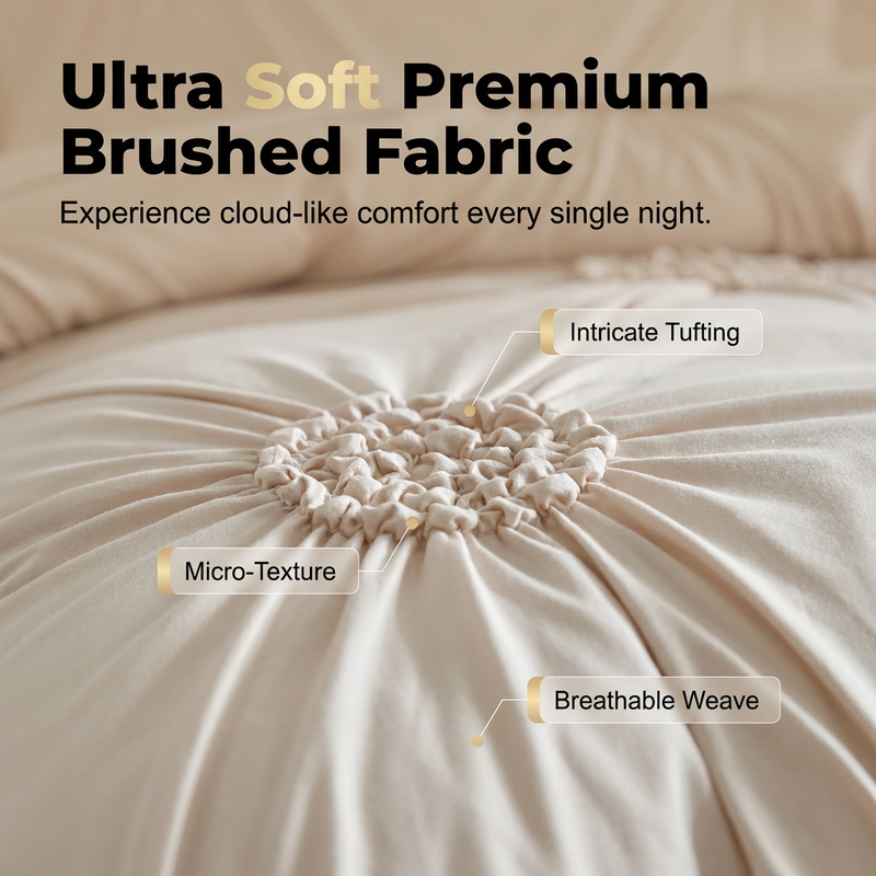 🛏️ Elegant Duvetovertrek met Luxe Plooidetails ✨