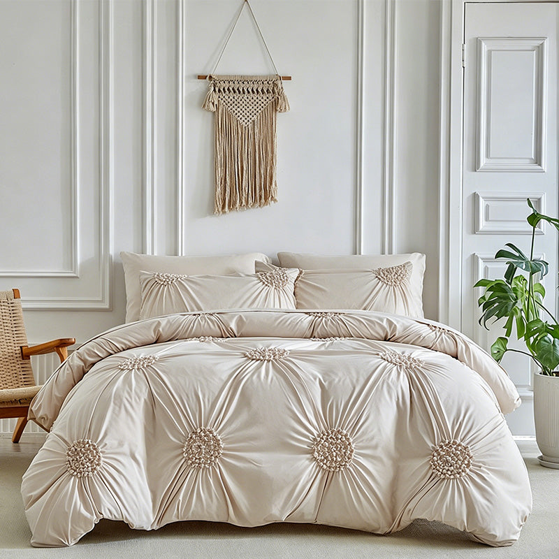 🛏️ Elegant Duvetovertrek met Luxe Plooidetails ✨