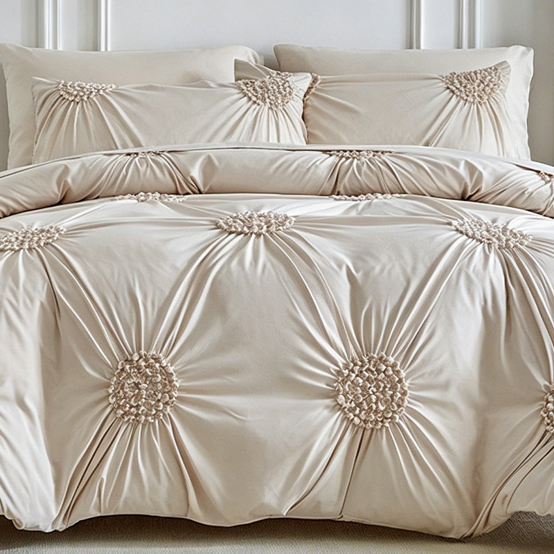🛏️ Elegant Duvetovertrek met Luxe Plooidetails ✨