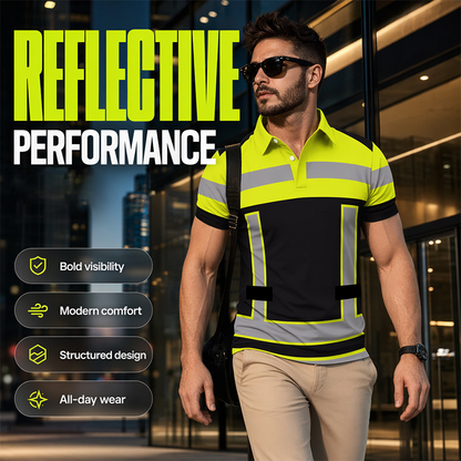 👕 Reflecterend heren-shirt met korte mouwen en hoge zichtbaarheid