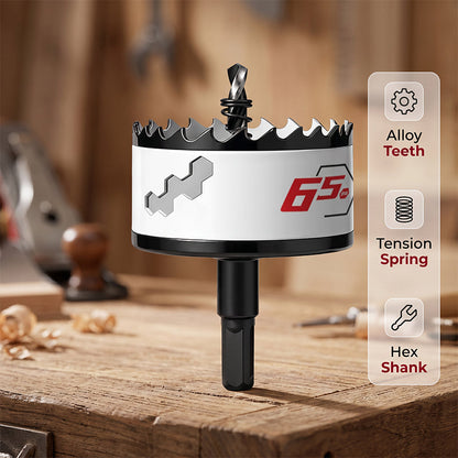 🛠 Multi-Size Woodworking Hole Saw Drill Bit