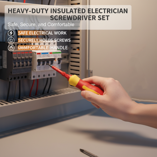 ⚡️ Set zware, geïsoleerde schroevendraaiers voor elektriciens 🔩