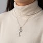 🔮🔑 Ketting met glanzende opaal-sleutel💖