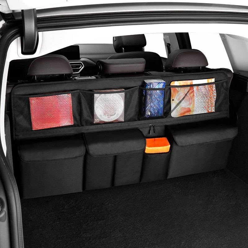 🚗🧳 Hangende bagageruimte-organizer met meerdere vakken – Ruimtebesparend, waterafstotend Oxford-doek & snel te installeren
