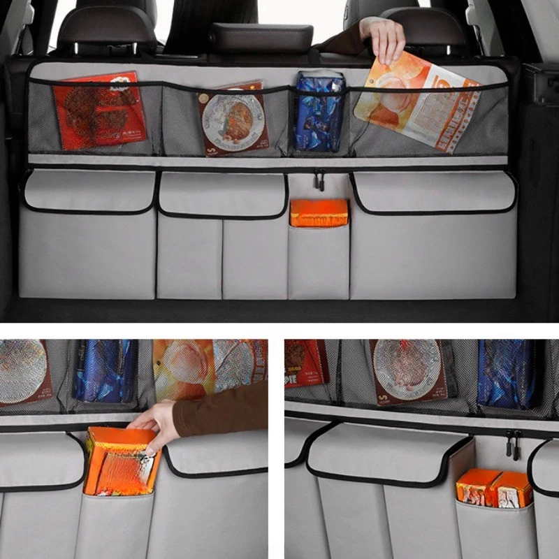 🚗🧳 Hangende bagageruimte-organizer met meerdere vakken – Ruimtebesparend, waterafstotend Oxford-doek & snel te installeren