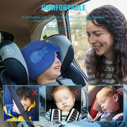 🤩 Hoofdsteunband voor kinderen in de auto – Verstelbaar hoofdkussen voor peuters, voorkomt nekpijn tijdens autoritten