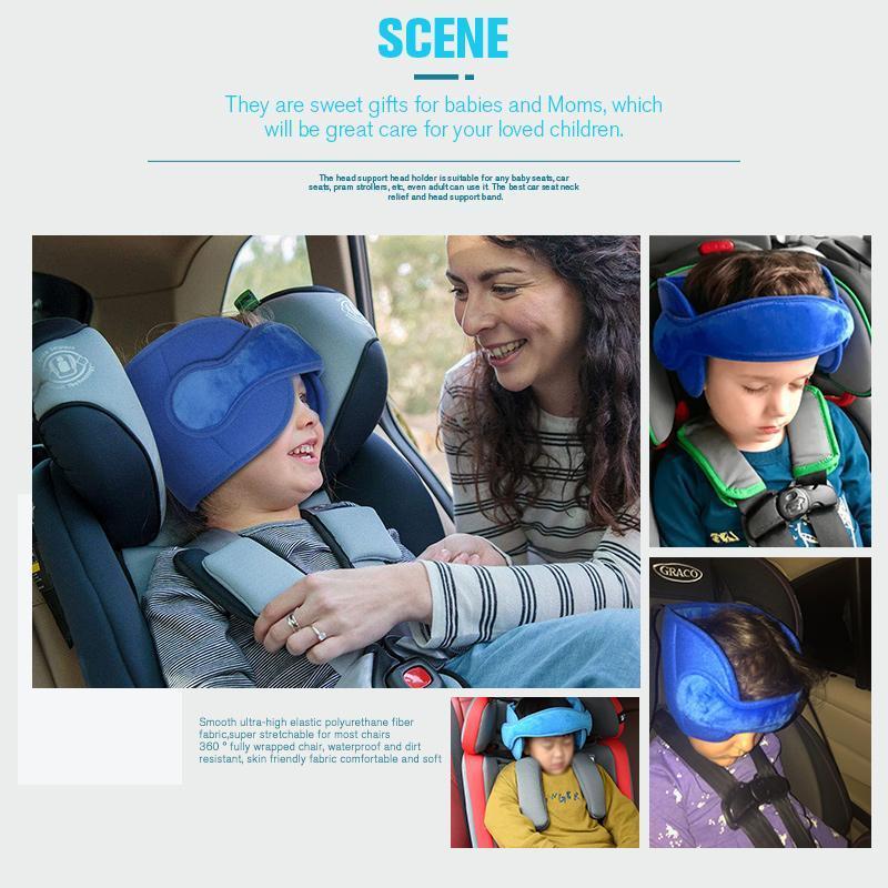 🤩 Hoofdsteunband voor kinderen in de auto – Verstelbaar hoofdkussen voor peuters, voorkomt nekpijn tijdens autoritten