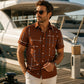 👔  Herenoverhemd met geometrische print, relaxte pasvorm en knopen ✨
