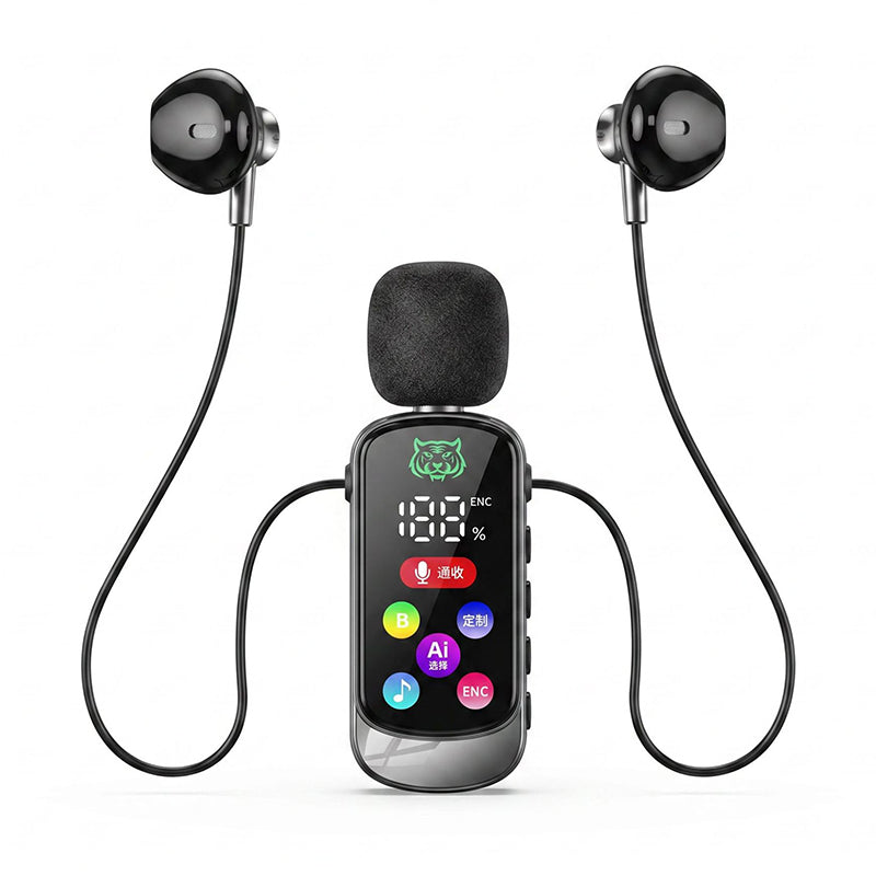 🎧 Bluetooth-karaokeheadset met veilige veerklem voor om de kraag