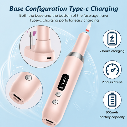 💅🔋 Draadloze elektrische nagelboormachine met oplaadstation – Professionele manicure thuis!✨