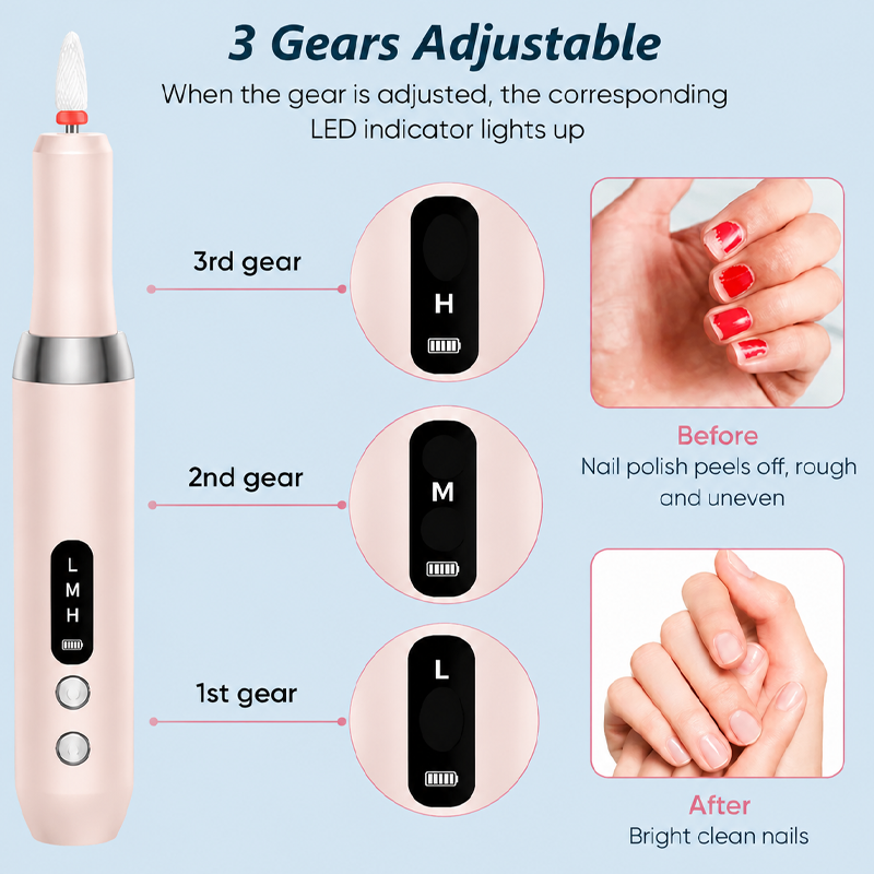 💅🔋 Draadloze elektrische nagelboormachine met oplaadstation – Professionele manicure thuis!✨