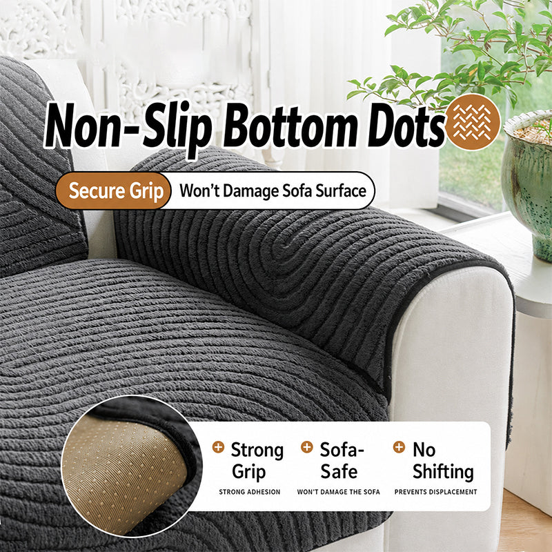 🛋️ Winterkussen van katoenfluweel, antislip, zachte bankhoes