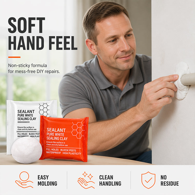 🧱  Waterdichte afdichtingsklei voor gaten in de muur voor airconditioningleidingen