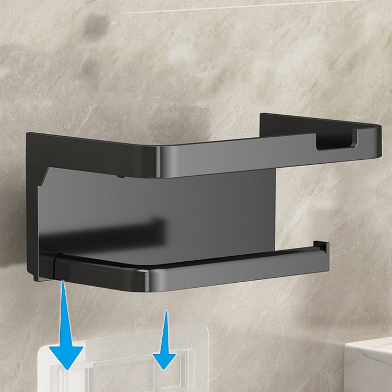 Toiletrolhouder voor aan de muur met opbergplank
