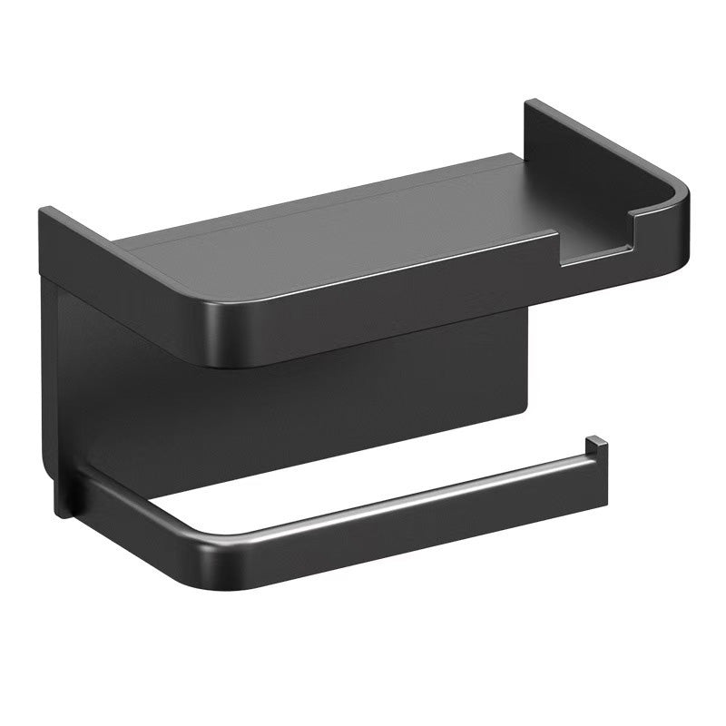 Toiletrolhouder voor aan de muur met opbergplank