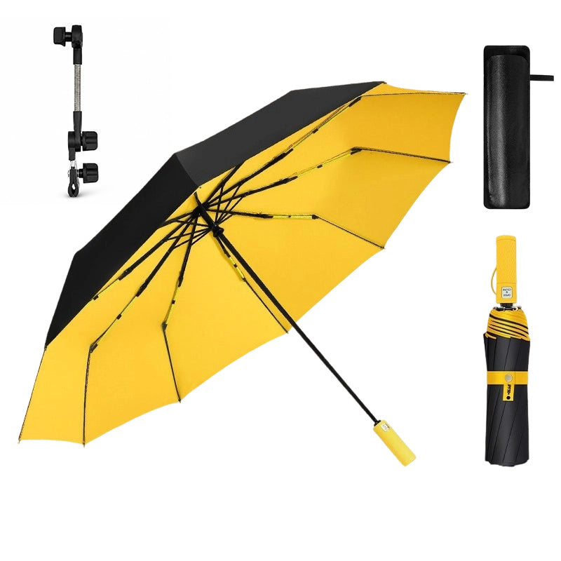 🌂Grote automatische zon- en regenspar – extra groot doek van 125 cm, UV-bestendig en sneldrogend.