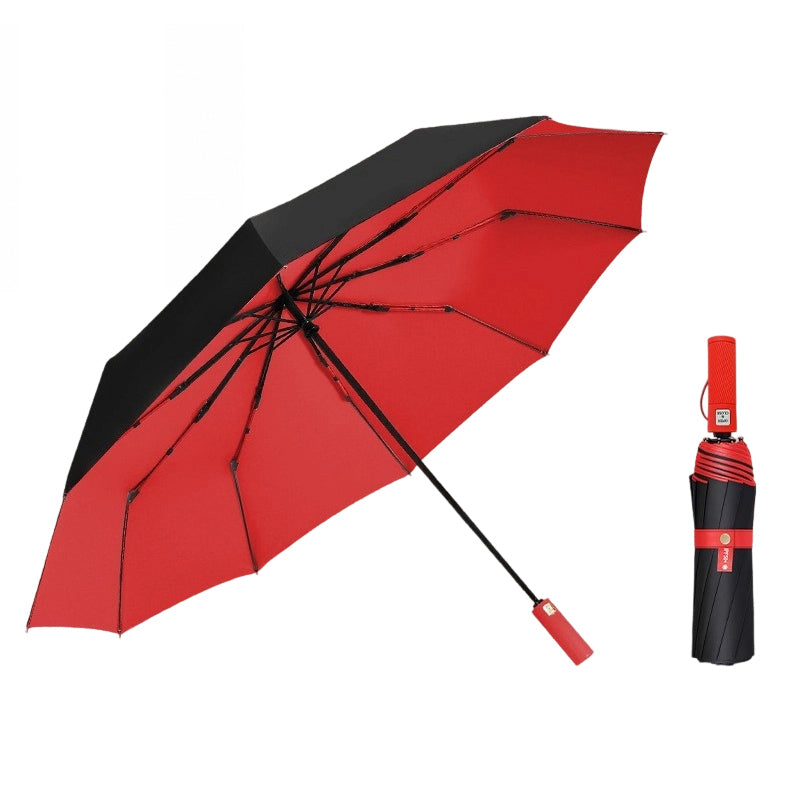 🌂Grote automatische zon- en regenspar – extra groot doek van 125 cm, UV-bestendig en sneldrogend.