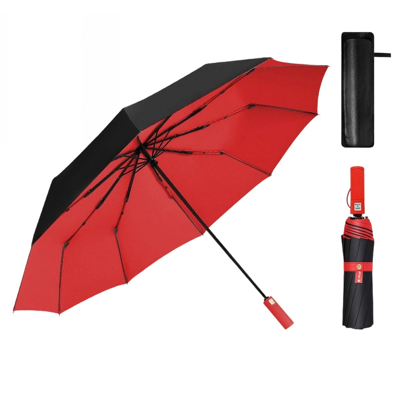 🌂Grote automatische zon- en regenspar – extra groot doek van 125 cm, UV-bestendig en sneldrogend.