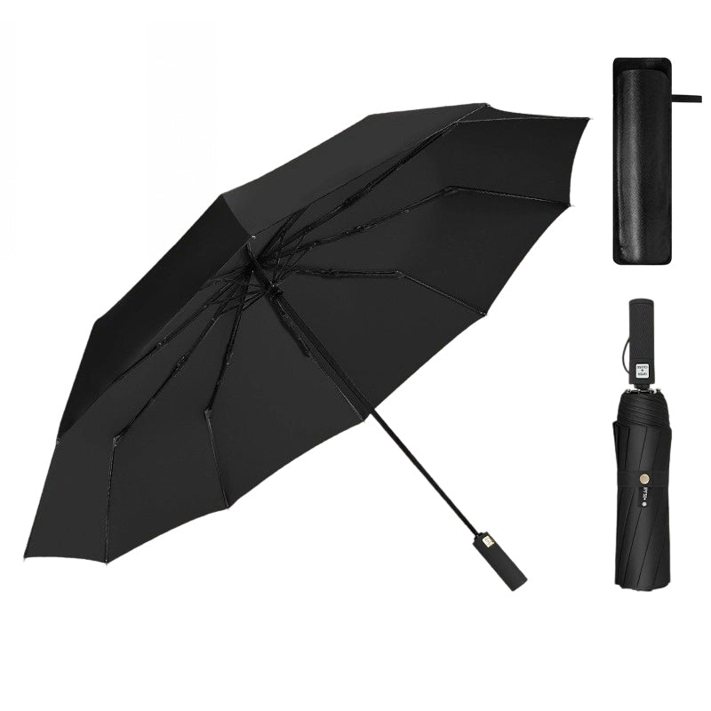 🌂Grote automatische zon- en regenspar – extra groot doek van 125 cm, UV-bestendig en sneldrogend.