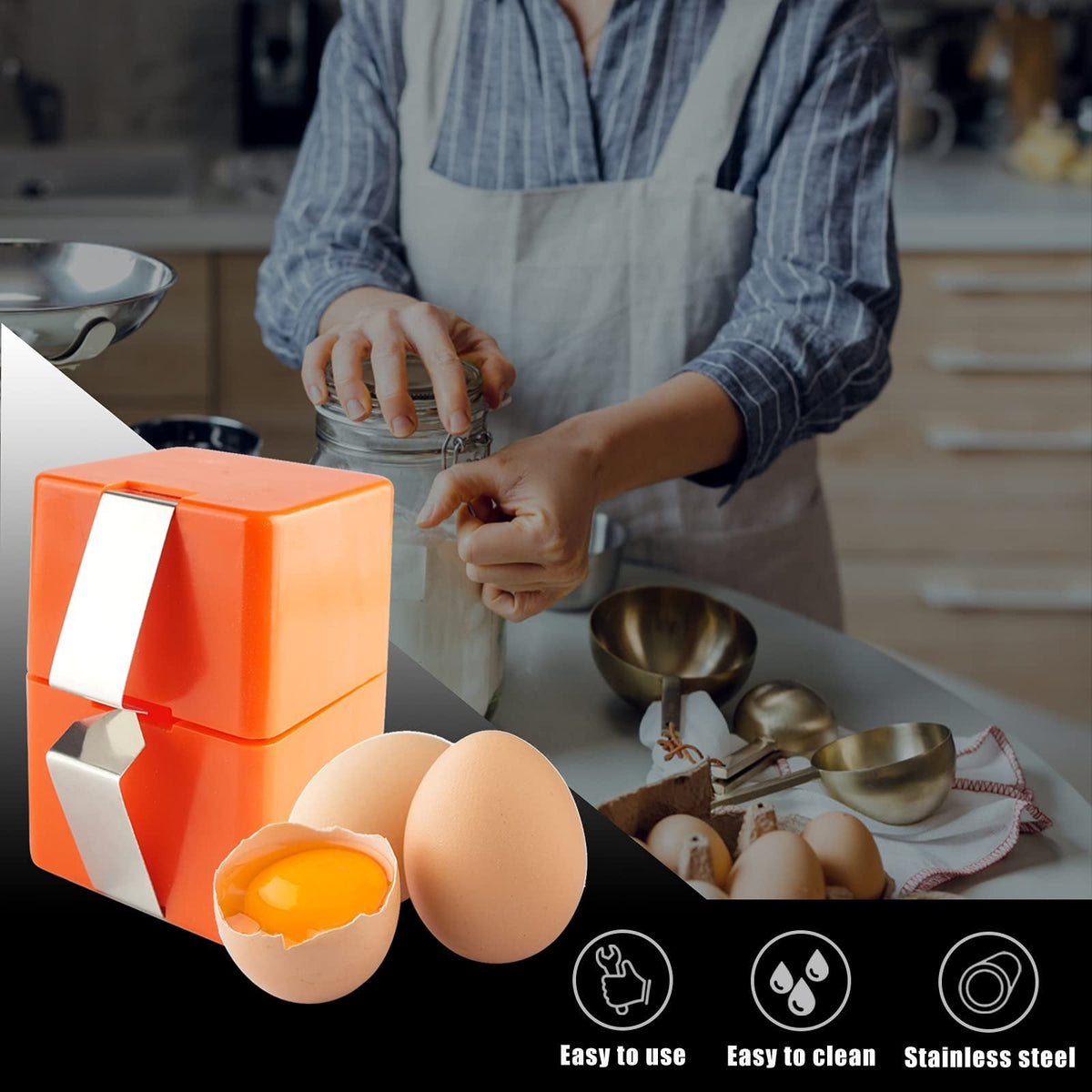 🍳 Sneller en schoner eieren breken – handige eierbreker voor perfecte resultaten