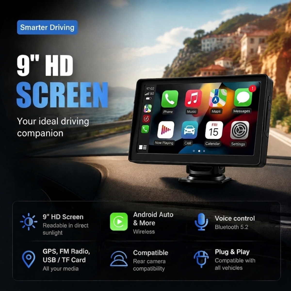 🚗 Draadloze HD-multimediaspeler met touchscreen