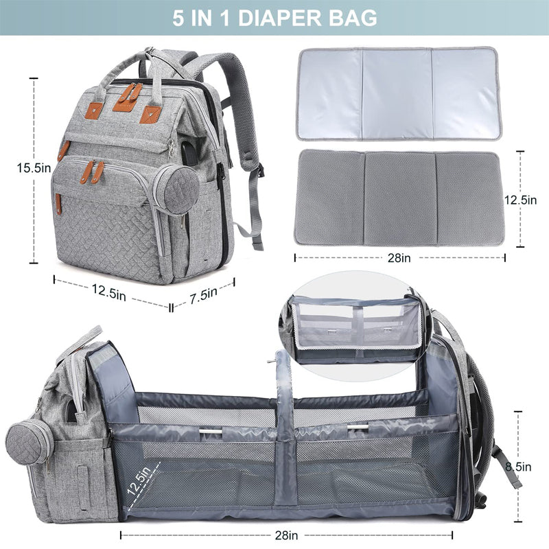 🎒 Opvouwbare luiertas met verschoonmatje