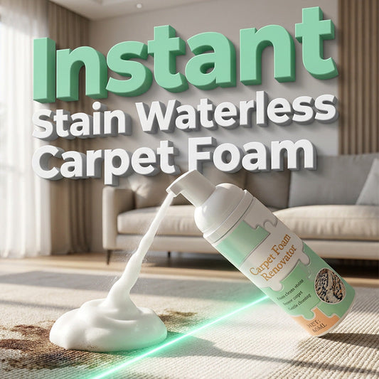 🧼 Waterloze schuimvlekverwijderaar voor tapijt met handdoek