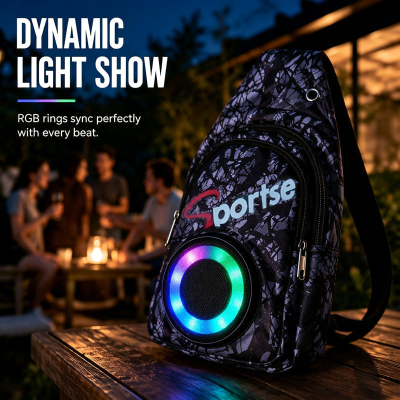Draagbare tas voor Bluetooth-luidsprekers met LED-verlichting