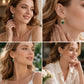 ✨ Elegante C-vormige oorringen met rozenknopjes