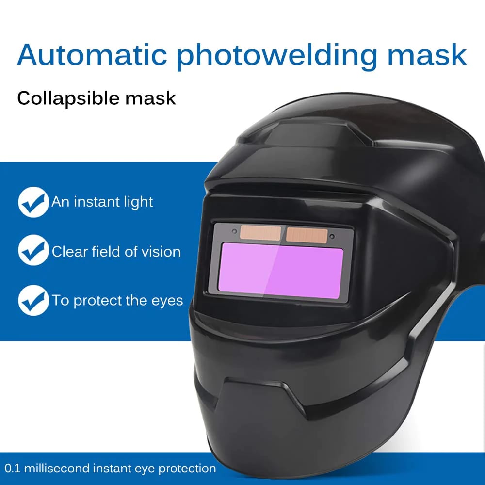 👨‍🏭💥 50% KORTING! Stop met het knijpen met je ogen bij elke vonk! Dit automatisch verduisterende masker schakelt razendsnel, blokkeert UV en infrarood, en beschermt je gezicht als een tank.