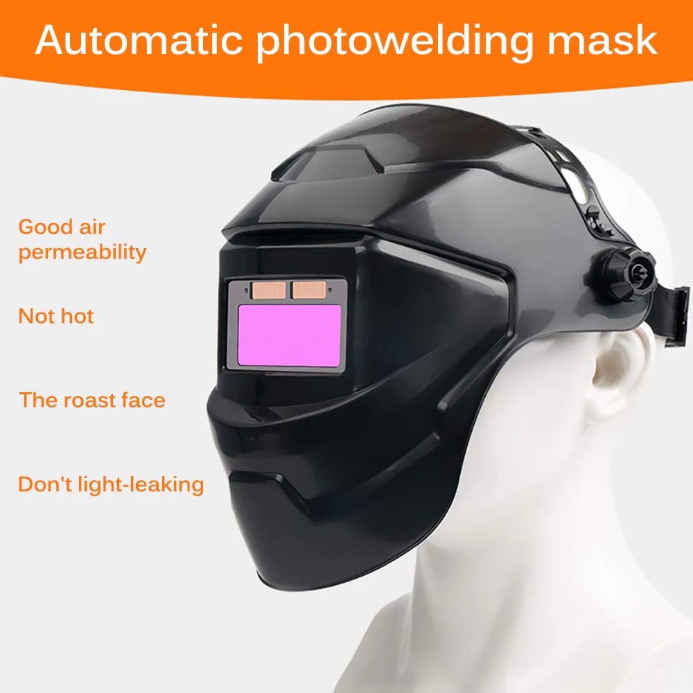 👨‍🏭💥 50% KORTING! Stop met het knijpen met je ogen bij elke vonk! Dit automatisch verduisterende masker schakelt razendsnel, blokkeert UV en infrarood, en beschermt je gezicht als een tank.