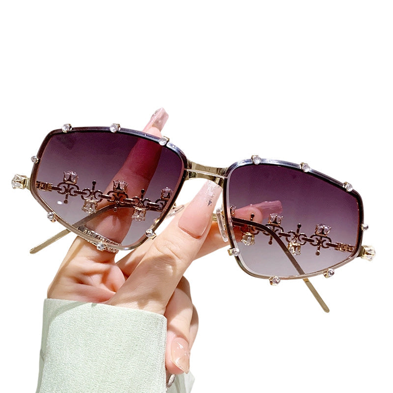 Chique zonnebrillen met strass-accenten voor dames