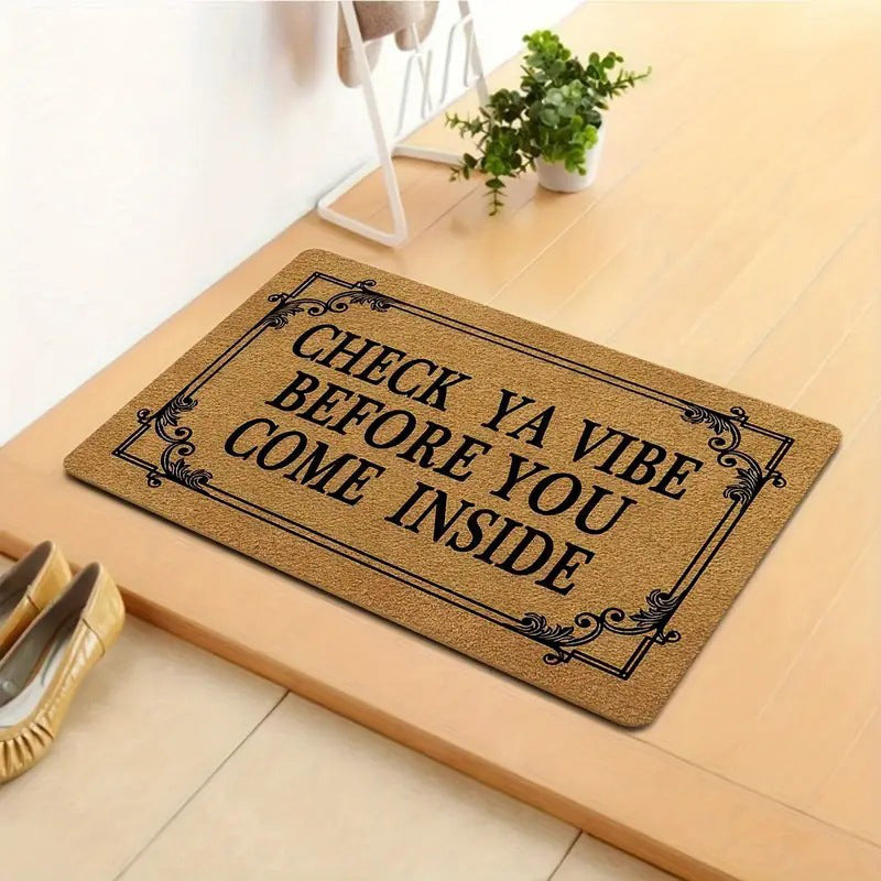🏠 50% KORTING! 😄 Grappige deurmat met tekst – Schattige print & antislip ✨