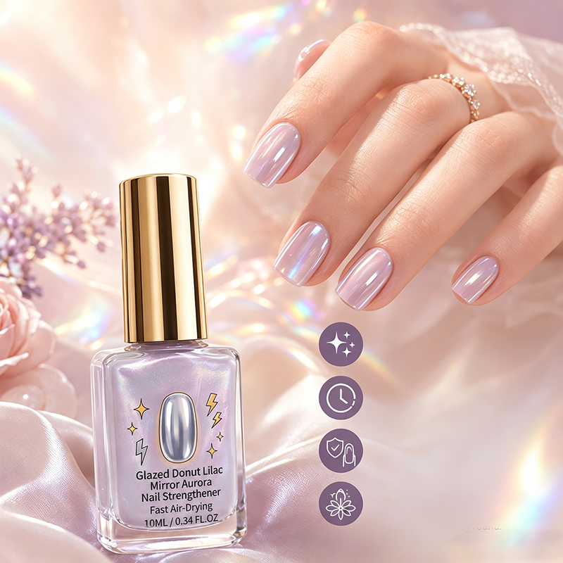 💜 Lilac Mirror nagelversterker – Glanzend, veganistisch, versterkt ✅
