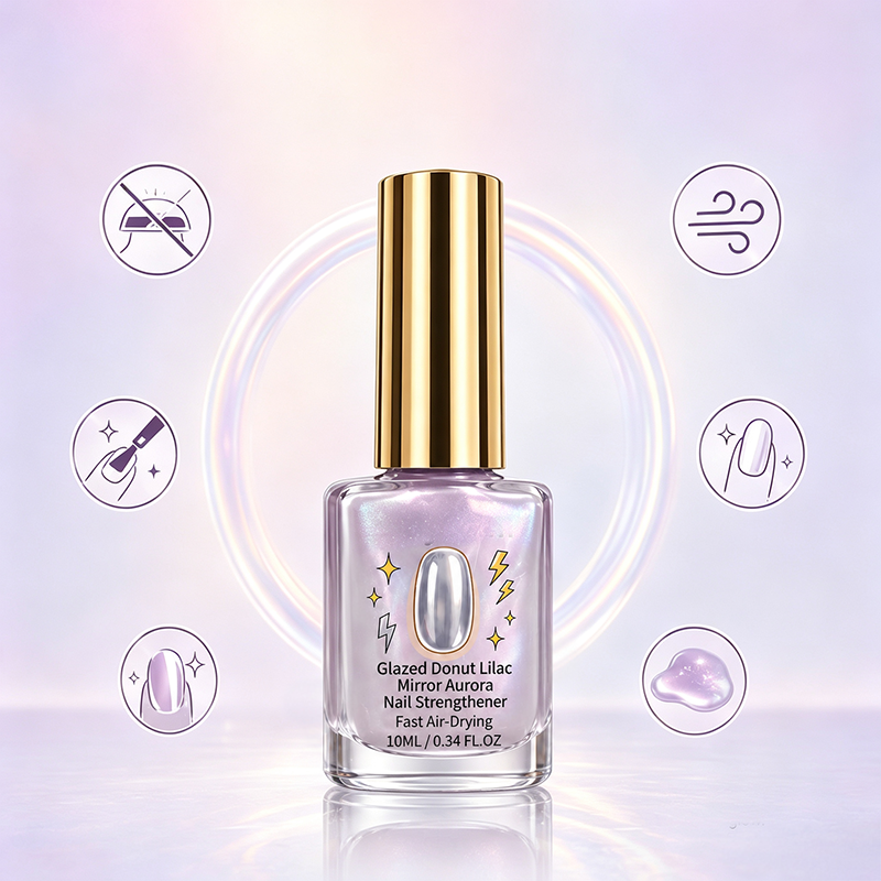 💜 Lilac Mirror nagelversterker – Glanzend, veganistisch, versterkt ✅