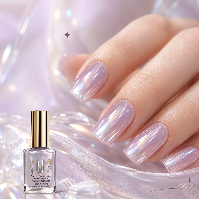 💜 Lilac Mirror nagelversterker – Glanzend, veganistisch, versterkt ✅